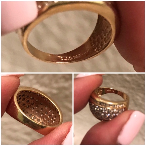 👑✅PRICE FIRM✅ Genuine 14k Gold Natural Diamond Ring - Picture 3 of 10